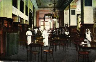 1915 Nagyvárad, Oradea; Városi kávéház belső / cafe interior (fa)