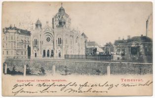 1901 Temesvár, Timisoara; Gyárvárosi izraelita templom, zsinagóga / synagogue in Fabric (fl)