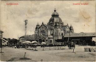 1911 Szabadka, Subotica; Izraelita templom, zsinagóga, piac, gyógyszertár / synagogue, market, pharmacy (fl)