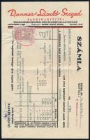 1943 Szeged, Danner László Paprikakivitel céges boríték + számla