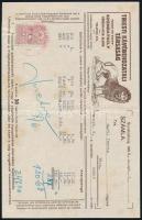 1938 Triesti Kávébehozatali Társaság, Szombathely fejléces számla