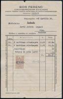 1942 Medgyesegyháza, Bor Ferenc Cirokseprűgyár és Eladás fejléces számla