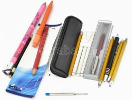 Vegyes írószerek, régi töltőceruzák, stb egy Parker toll