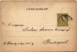 Budapest V. Neumann László üzlete. Kálvin tér 2. - Bleier Sándor saját rajza Sulzer Szerén kisasszon...