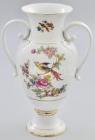 Hollóházi fácános amfora váza. Kézzel festett, jelzett, hibátlan. 28,5 cm