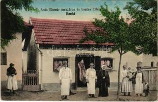 1915 Emőd (Miskolc), Soós Elemér mészáros és hentes üzlete (EK)