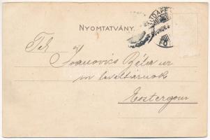 1900 Badacsony, Szigliget, Balaton. Bruchsteiner és fia litho (Rb)