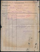 1931 Szerencs, Magyar Kakaó és Csokoládégyár R.T. Súlyjegyzék és Ellenőrző-jegy ragaszték