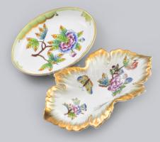 2 db Herendi Viktória mintás tálka. Kézzel festett, jelzett, minimális kopással 12, 15 cm