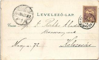 1900 Nagyrőce, Gross-Rauschenbach, Velká Revúca; Murányi utca, Állami felső kereskedelmi és polgári ...