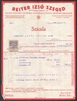 1922 Reiter Izsó, Valódi Szegedi Paprika Kivitele a Világ Minden Részére fejléces számla