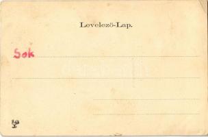 Előpatak, Valcele (Kovászna); Principal Brunnen / Fő forrás. Szecessziós litho montázs lóherével és ...