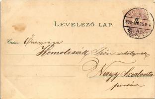 1899 (Vorläufer) Rozsnyó, Roznava; Vasas fürdő, Evangélikus polgári leányiskola, püspöki székház, Kr...