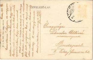 1912 Torda, Turda; Kossuth Lajos tér, templom, üzletek. W.L. Bp. 7012. / square, church, shops