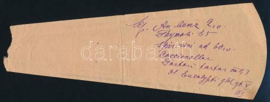 1914 Orosz gyógyszertári recept a cári időkből 22 cm / Russian pharmacy prescription from the Imperi...