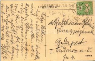 1911 Németújvár, Güssing; Halastó, a vár 1457-ben, Főtér / castle, main square + "NÉMETÚJVÁR P....