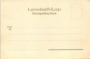 Arad, Vértanú szobor / martyrs statue. Kunstanstalt Kosmos Art Nouveau, litho s: Geiger R. (EK)