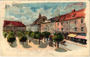 Temesvár, Timisoara; Kunstanstalt Kosmos Art Nouveau, litho s: Geiger R. (EK)