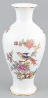 Hollóházi paradicsommadár mintás porcelán váza. Matricás, jelzett, hibátlan, m: 24 cm