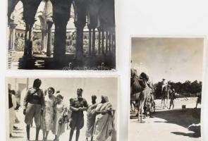 cca 1940 Keleti utazás fényképek 9 db 6x9 cm