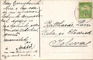 1910 Nagyrőce, Gross-Rauschenbach, Velká Revúca; Fő tér, Murányi utca, templom. Lévai Izsó kiadása /...