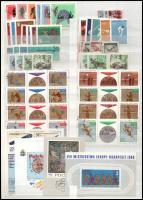 Lengyelország kis összeállítás: sorok, egyedi bélyegek, 6 klf blokk, benne Mi 17-18 / Poland small l...