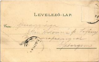 1899 (Vorläufer) Érsekújvár, Nové Zámky; Kossuth Lajos tér, templom. Conlegner J. és fia 10915. / sq...