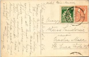 1922 Nagyszeben, Hermannstadt, Sibiu; Heltauergasse, Hotel Römischer Kaiser / Nagydisznódi utca, szá...