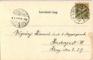 1905 Temesvár, Timisoara; pályaudvar, vasútállomás. Káldor Zs. és társa kiadása / railway station. A...