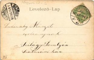 1902 Félixfürdő, Baile Felix; park és nagy szálloda. Csathó Gábor és társa kiadása / spa park and ho...