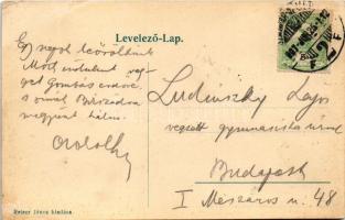 1907 Szatmárnémeti, Satu Mare; Vasúti internátus. Reizer János kiadása, montázs / boaridng school of...