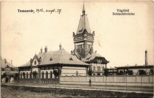 1906 Temesvár, Timisoara; Vágóhíd / Schlachtbrücke / slaughterhouse (EK)