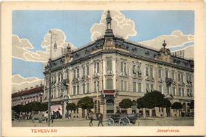 Temesvár, Timisoara; Józsefváros, Takarékpénztár, Fogyasztási szövetkezet, üzletek / Iosefin, saving bank, shops