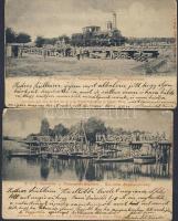 1898 k.u.k utászok 2 db katonai lap / k.u.k. railway and telegraph constructing regiment 2 cards
