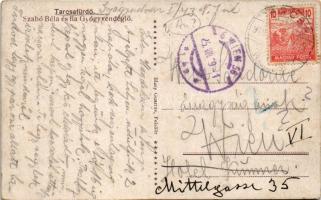 1919 Tarcsafürdő, Bad Tatzmannsdorf; Szabó Béla és fia gyógyvendéglő belső. Blasy Gusztáv kiadása / ...