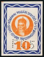 Szent István malátakávé levélzáró, kis méretű 3x4cm