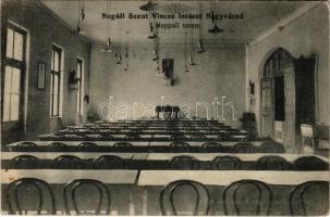 1913 Nagyvárad, Grosswardein, Oradea; Nogáll Szent Vince Intézet belső, nappali terem / school interior (fl)