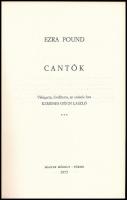 Ezra Pound: Cantók. Párizs, 1975, Magyar Műhely. Kiadói papírkötés, kiadói papír védőborítóval