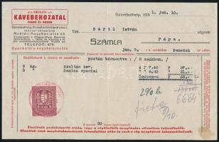 1931 Szombathely, Triesti Kávébehozatal, Fodor és Bader fejléces számla