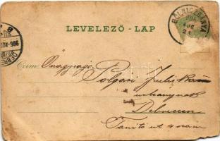 1906 Thurzófüred, Kupele Turzo (Gölnicbánya, Gelnica); Vendéglő, étterem, fürdőház, Budapest, Bányás...