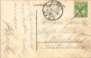 1912 Csap, Cop, Chop; vasútállomás / railway station (ázott / wet damage)