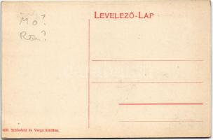 Derecske (Bihar), Fő tér, templom. Schönfeld és Varga kiadása