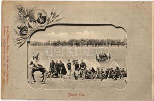 1901 Budapest, Tábori élet, József főherceg, Br. Fejérváry Géza, Gromon Dezső. Ellinger Ede 10. sz. Art Nouveau