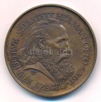 Lapis András (1942- ) 1985. "150 éve született Hermann Ottó - MÉE Szeged / Szeged képviselője - A magyar tudományosság lelkiismerete" bronz emlékérem (42,5mm) T:UNC patina Adamo SG13