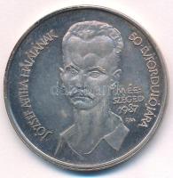 Fritz Mihály (1947-) 1987. "MÉE Szeged / József Attila halálának 50. évfordulója" jelzett Ag emlékérem (35,77g/0.835/42,5mm) T:AU (PP) patina, ujjlenyomat Adamo SG18