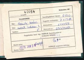 1978 Trabant 601 gépkocsi jóátállási jegye