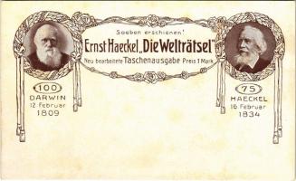 Soeben erschienen! Ernst Haeckel Die Welträtsel neu bearbeitete Taschenausgabe - Darwin / német zoológus és filozófus / German zoologist. Art Nouveau (fl)
