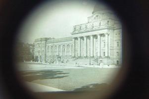 Antik sztereóképnéző szép állapotban és ép lencsékkel / Antique stereo photograph spectator in good ...