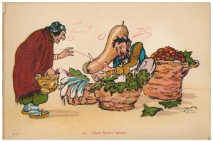 Types Humoristiques - 20 Cartes détachables par P. Néri / Humoros francia karikatúra képeslap füzet a gyarmati országok népeiről - 20 db képeslap / French caricature postcard booklet with 20 postcards (peoples of the colonial countries)