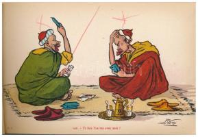 Types Humoristiques - 20 Cartes détachables par P. Néri / Humoros francia karikatúra képeslap füzet ...